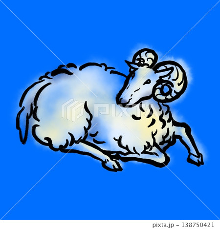 おひつじ座のイラスト おひつじ座のイラスト 138750421