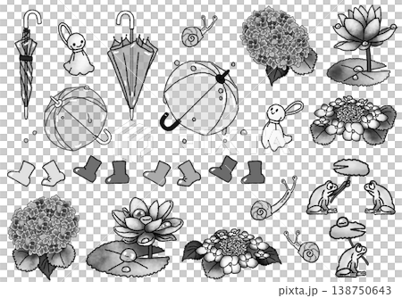 《雨と言えば》モノクロセット 《雨と言えば》モノクロセット 138750643