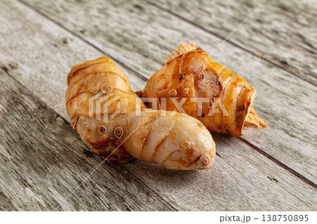 Raw galangal roots heap seasoning Raw galangal roots heap seasoning 138750895
