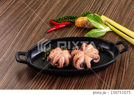 Gourmet Boiled octopus in the bowl 138751075