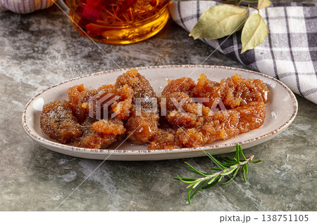Salted herring fish caviar snack Salted herring fish caviar snack 138751105