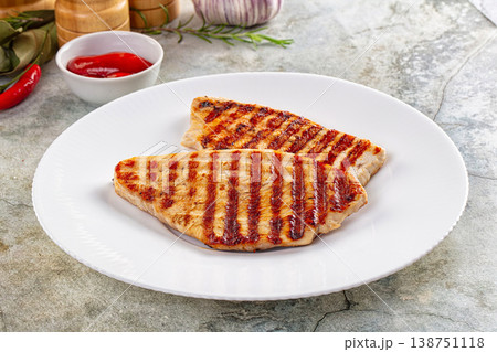 Grilled turkey breast fillet steak Grilled turkey breast fillet steak 138751118