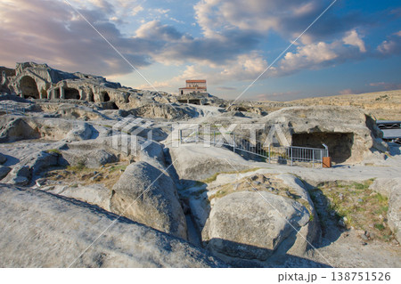 Uplistsikhe, ancient cave town near Gori city in Georgia 138751526