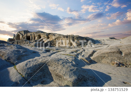 An ancient rock-hewn town Uplistsikhe in eastern Georgia, oldest urban settlements in the country 138751529