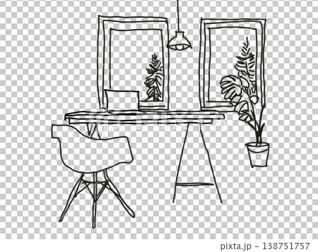 Illustration of a stylish room interior 138751757