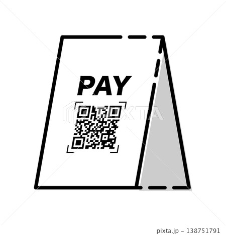 QRコード決済スタンドイラスト ベクター素材 138751791
