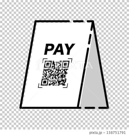 QRコード決済スタンドイラスト ベクター素材 138751791