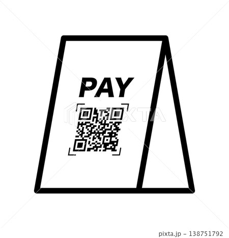 QRコード決済スタンドイラスト ベクター素材 138751792