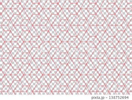 3D red and black lines cube and hexagon geometric pattern, japanese ornament kumiko texture background vector illustration 3D red and black lines cube and hexagon geometric pattern, japanese ornament kumiko texture background vector illustration 138752694