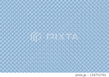 seamless blue japanese waves pattern vector illustration 138752702