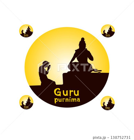 guru purnima student spiritual jayanti guru celebration free vector illustration 138752731