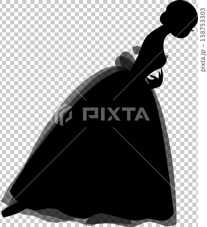 バレエ　バレリーナ　ジゼル　妖精　シルエット 138753303