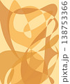 Abstract orange shapes on a light orange background, a unique graphic design 138753366