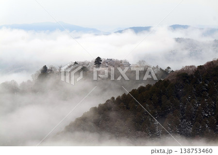 冬の雲海と備中松山城（天空の山城）25656 138753460