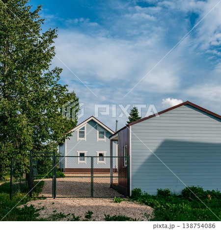 Grey wooden house. Grey wooden house. 138754086