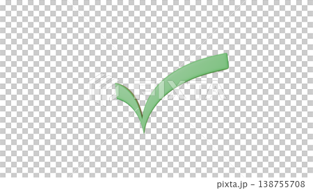 勾選圖標,綠色,3D渲染,批准標記,清晰背景。 勾選圖標,綠色,3D渲染,批准標記,清晰背景。 138755708