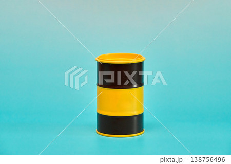 Isolated Industrial Drum - Safety Marking 138756496