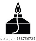 Alcohol burner icon. Laboratory graphics 138756725