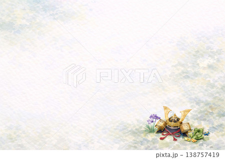 こどもの日シリーズ：下部兜とグラデーション背景 138757419