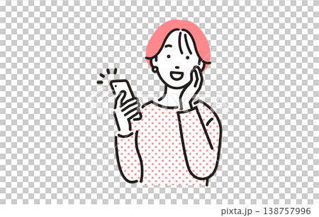 人物 スマホを見て喜ぶ女性 人物 スマホを見て喜ぶ女性 138757996