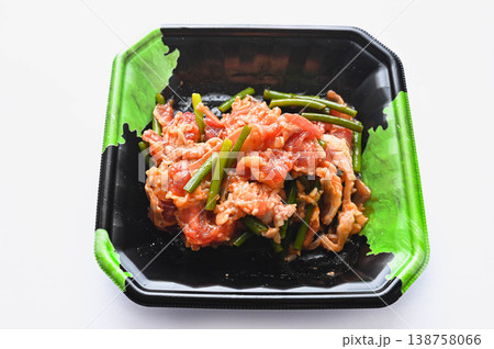 味付きにんにくの芽と牛肉 味付きにんにくの芽と牛肉 138758066