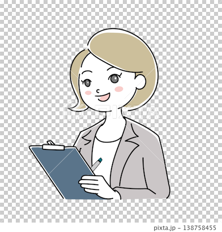 Businesswoman smiling illustration 1-21 138758455