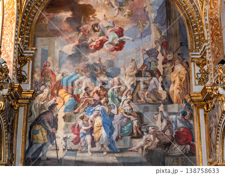 Interiors of san Paolo Maggiore church, Naples, Italy 138758633