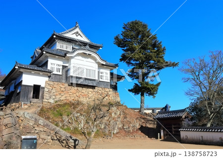 【岡山県】冬の備中松山城(現存天守) 【岡山県】冬の備中松山城(現存天守) 138758723