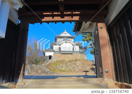 【岡山県】冬の備中松山城（現存天守） 138758740