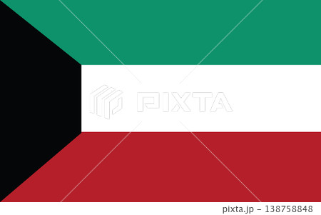 Kuwait flag, The national flag of China, Vector illustration.  138758848