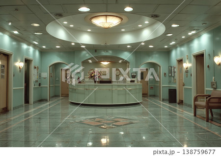 Reception area in an emergency room showcasing hospital architecture and design features Reception area in an emergency room showcasing hospital architecture and design features 138759677