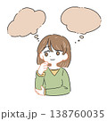 考える女性のイラスト 138760035