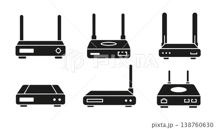 Black Solid Lab Centrifuge Silhouettes Set of Six on White Background Black Solid Lab Centrifuge Silhouettes Set of Six on White Background 138760630