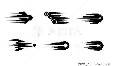 Black Solid Laser Tag Light Silhouettes Set of Six on White Background Black Solid Laser Tag Light Silhouettes Set of Six on White Background 138760688