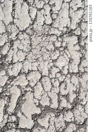 Cracked White Paint Texture on Asphalt Cracked White Paint Texture on Asphalt 138761165