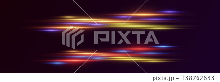 Abstract speed light lines creating a dynamic futuristic motion effect 138762633