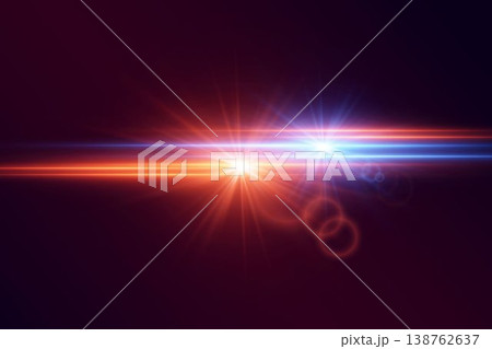 Abstract light streams creating energetic star flares and glowing neon lines on dark background Abstract light streams creating energetic star flares and glowing neon lines on dark background 138762637