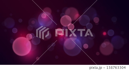 Abstract bokeh background showing glowing light circles and vibrant party lights Abstract bokeh background showing glowing light circles and vibrant party lights 138763304