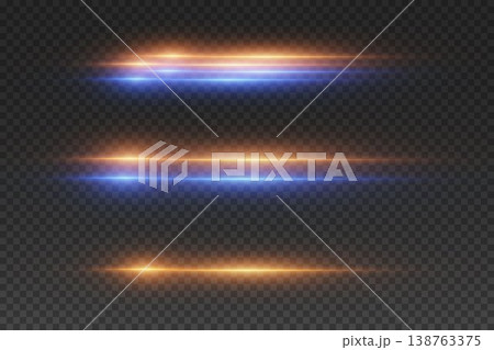 Speeding light streaks creating abstract glowing lines, digital technology background effect 138763375