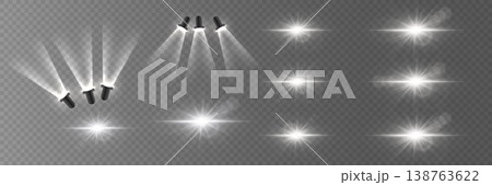 Light effects collection displaying spotlights and brilliant optical lens flares Light effects collection displaying spotlights and brilliant optical lens flares 138763622