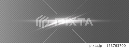 Dynamic light streak effect producing bright white glow and modern lens flare 138763700