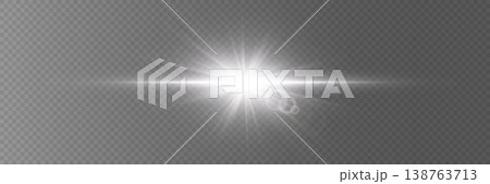 Bright camera lens flare effect creating a starburst and radiating light Bright camera lens flare effect creating a starburst and radiating light 138763713
