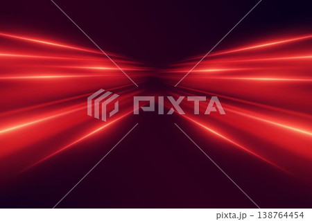 Speeding red light lines creating an abstract futuristic tunnel background Speeding red light lines creating an abstract futuristic tunnel background 138764454