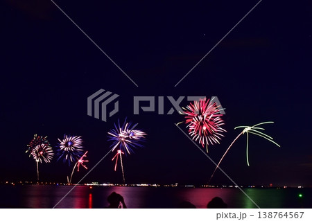 水郷祭　花火大会　打ち上げ花火　打上花火　島根　中国地方 138764567