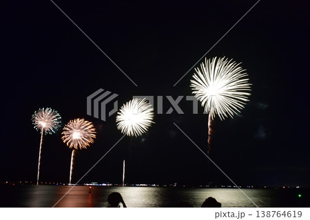 水郷祭　花火大会　打ち上げ花火　打上花火　島根　中国地方 138764619
