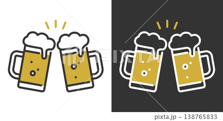 シンプルなビールのアイコン 138765833