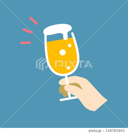 シンプルなビールのアイコン シンプルなビールのアイコン 138765841