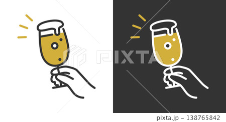 シンプルなビールのアイコン 138765842
