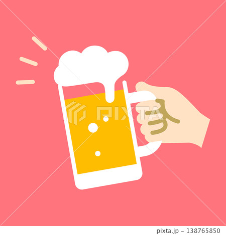 シンプルなビールのアイコン シンプルなビールのアイコン 138765850