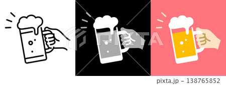 シンプルなビールのアイコン シンプルなビールのアイコン 138765852